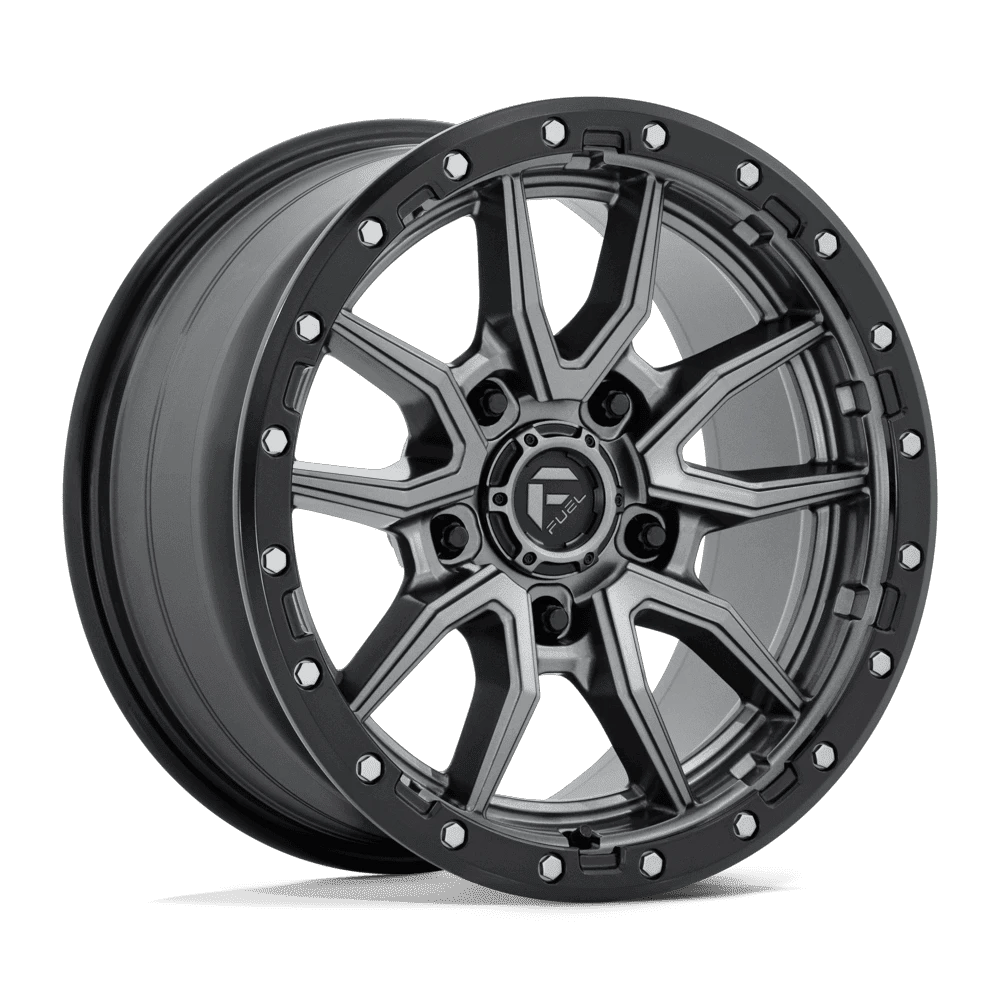 Fuel 1PC D680 REBEL 17x9 ET1 5x127 Matte Gunmetal Black Bead Ring