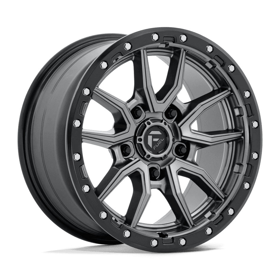Fuel 1PC D680 REBEL 18x9 ET1 5x139.7 Matte Gunmetal Black Bead Ring