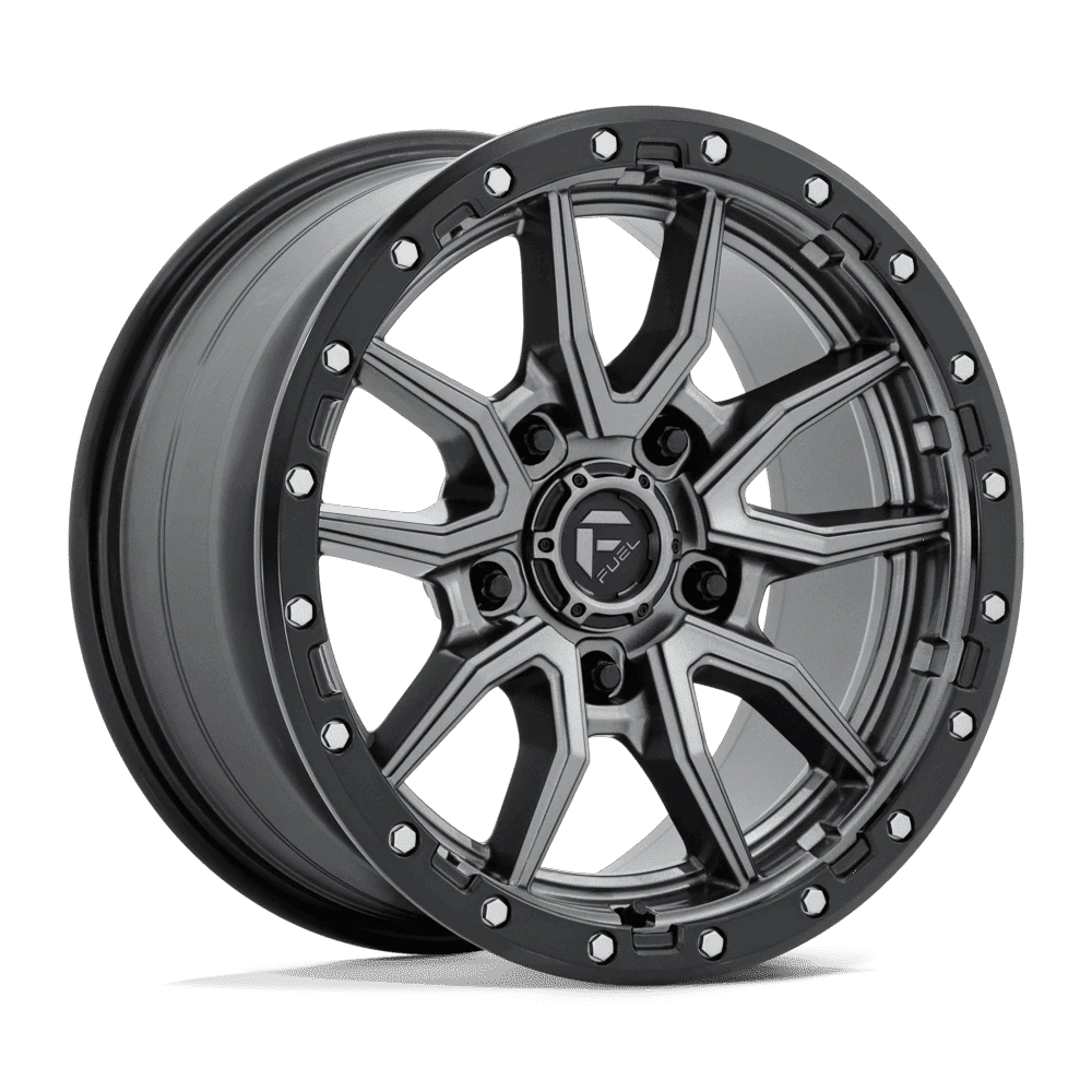 Fuel 1PC D680 REBEL 18x9 ET1 5x127 Matte Gunmetal Black Bead Ring