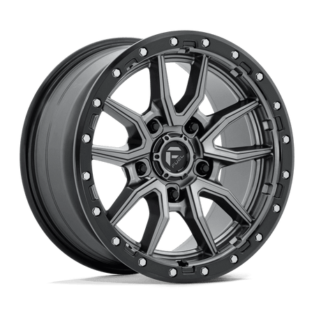 Fuel 1PC D680 REBEL 18x9 ET1 5x127 Matte Gunmetal Black Bead Ring