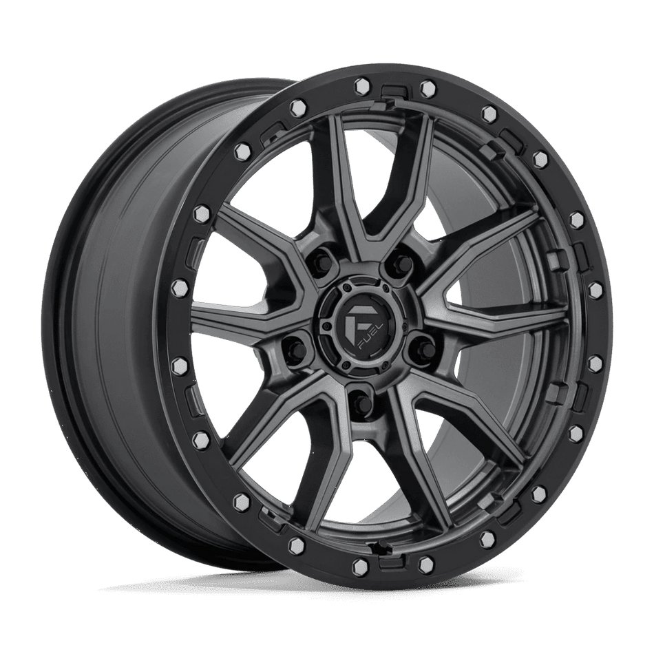 Fuel 1PC D680 REBEL 18x9 ET20 5x127 Matte Gunmetal Black Bead Ring