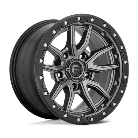 Fuel 1PC D680 REBEL 18x9 ET-12 5x127 Matte Gunmetal Black Bead Ring