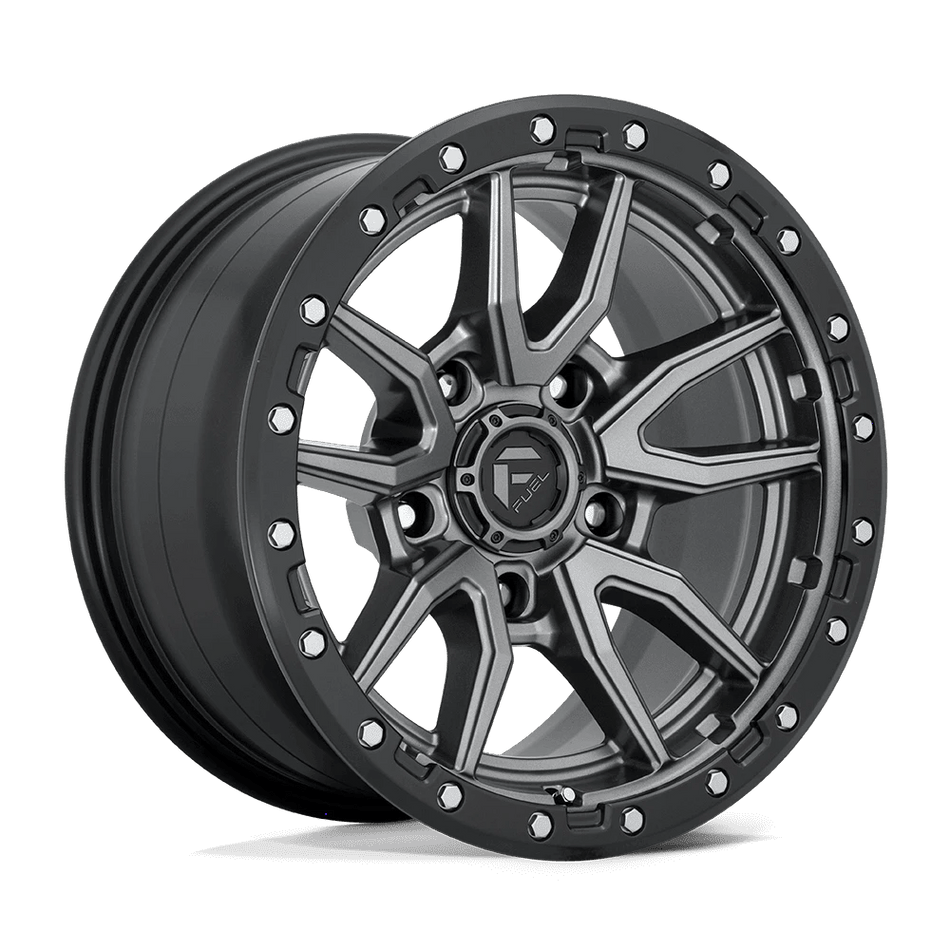 Fuel 1PC D680 REBEL 18x9 ET-12 5x127 Matte Gunmetal Black Bead Ring