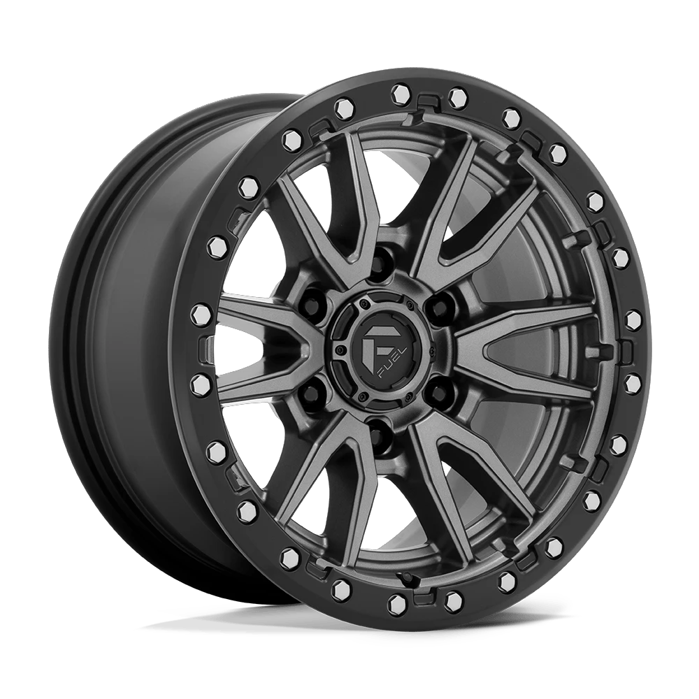 Fuel 1PC D680 REBEL 18x9 ET20 6x120 Matte Gunmetal Black Bead Ring