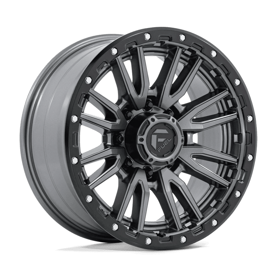 Fuel 1PC D680 REBEL 20x9 ET1 8x170 Matte Gunmetal Black Bead Ring