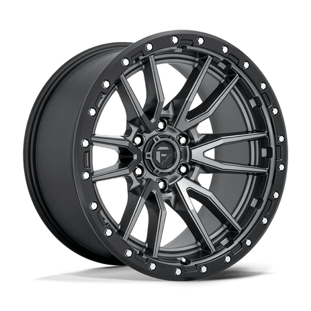 Fuel 1PC D680 REBEL 20x10 ET-18 6x139.7 Matte Gunmetal Black Bead Ring