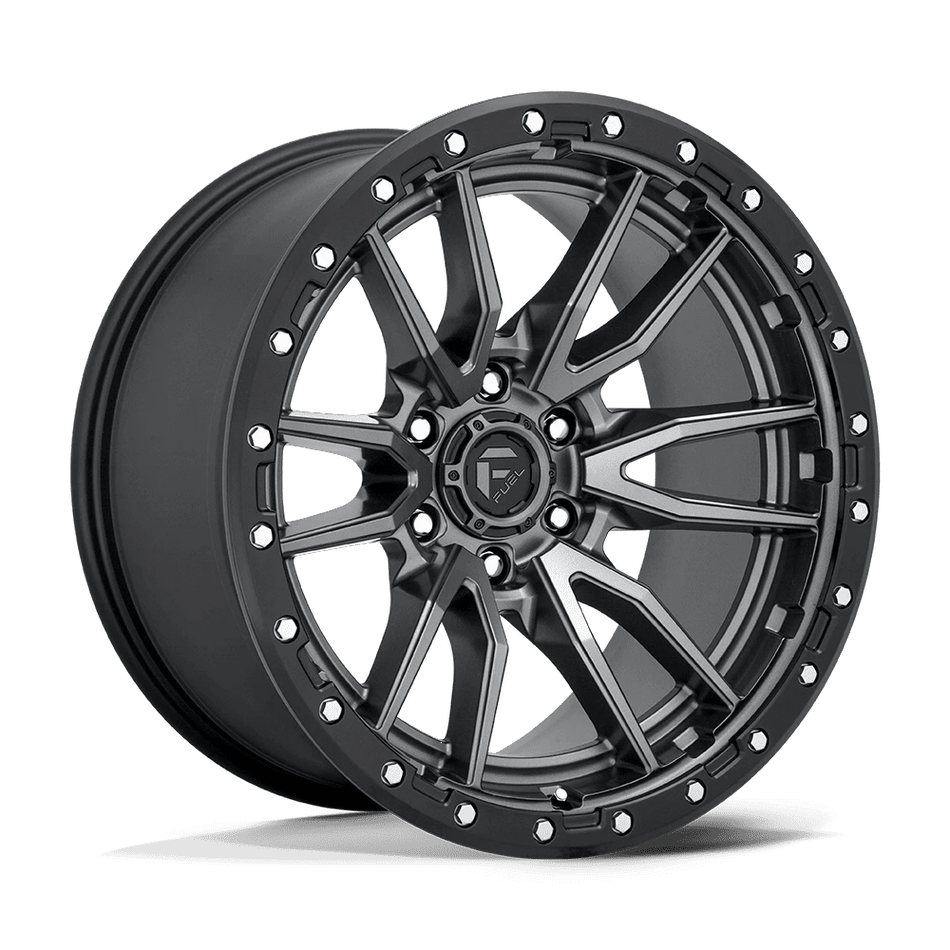 Fuel 1PC D680 REBEL 20x10 ET-18 6x135 Matte Gunmetal Black Bead Ring