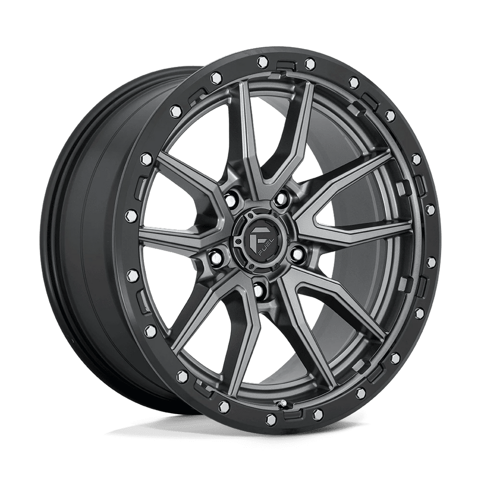 Fuel 1PC D680 REBEL 20x9 ET1 5x139.7 Matte Gunmetal Black Bead Ring