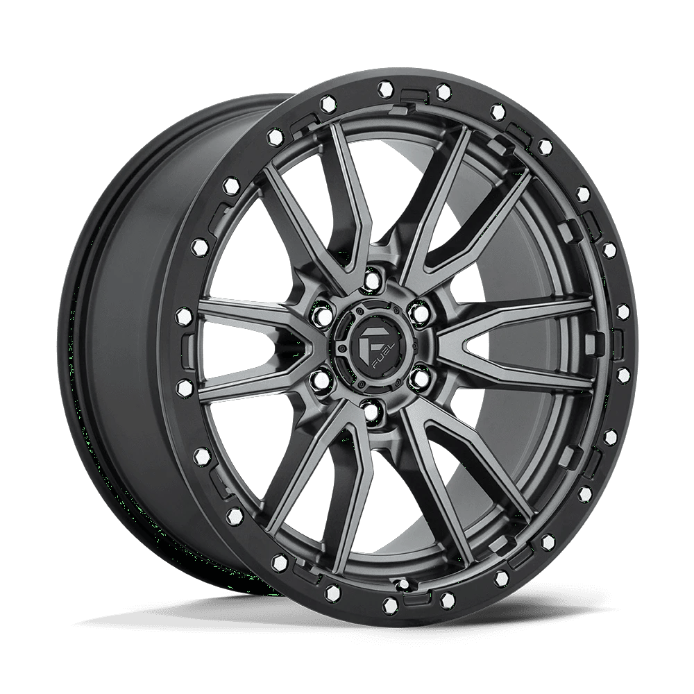 Fuel 1PC D680 REBEL 20x9 ET20 6x135 Matte Gunmetal Black Bead Ring