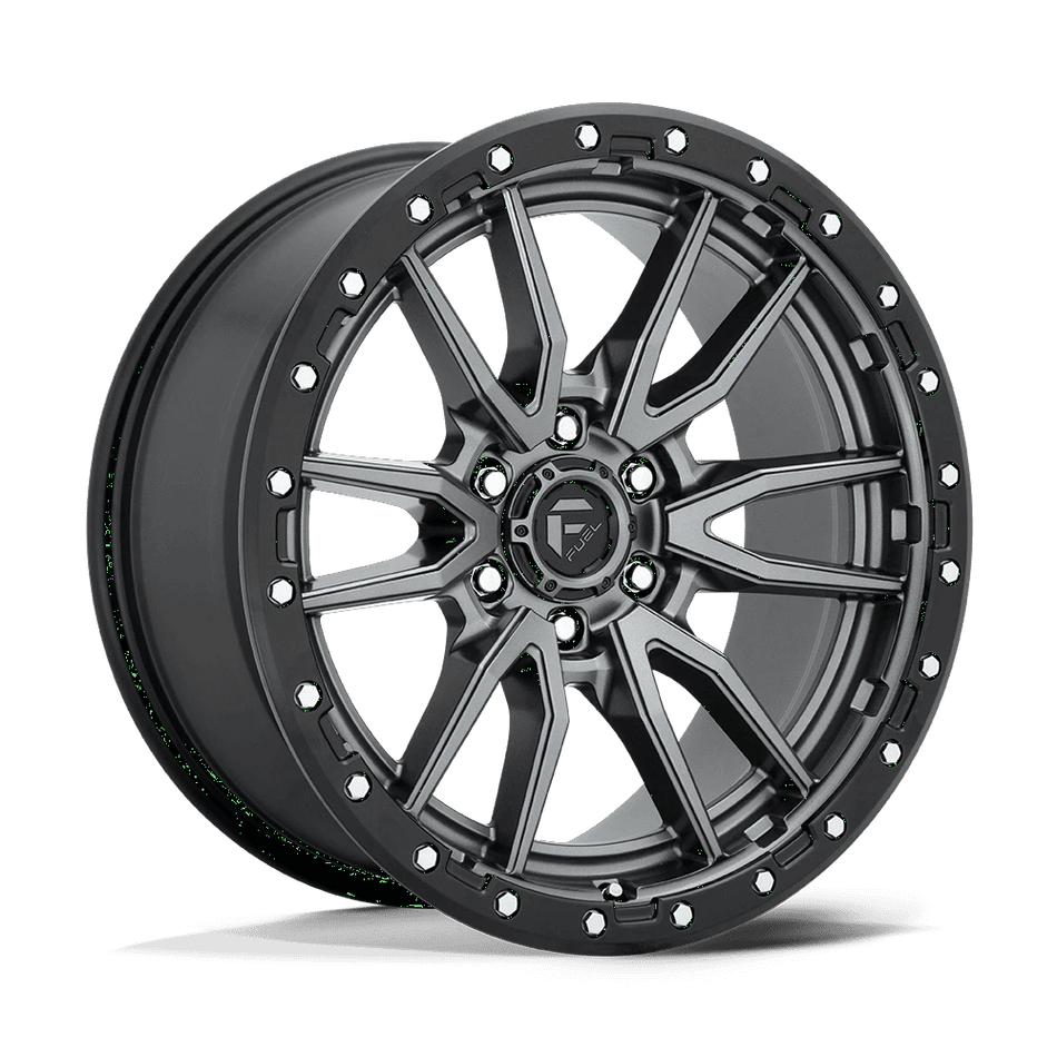 Fuel 1PC D680 REBEL 20x9 ET20 6x135 Matte Gunmetal Black Bead Ring