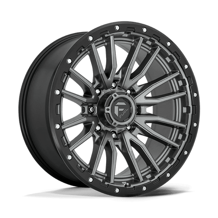 Fuel 1PC D680 REBEL 22x10 ET-18 8x165.1 Matte Gunmetal Black Bead Ring