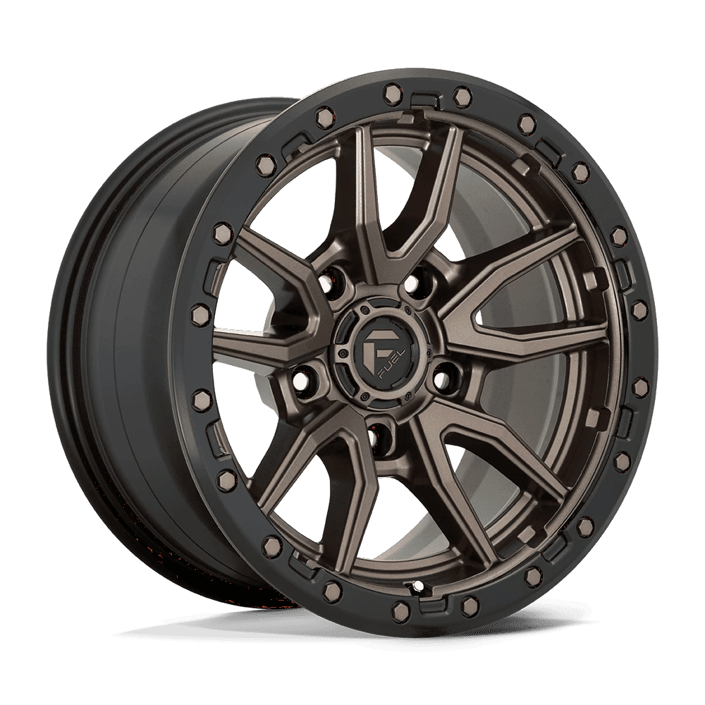 Fuel 1PC D681 REBEL 17x9 ET-12 5x114.3 Matte Bronze Black Bead Ring