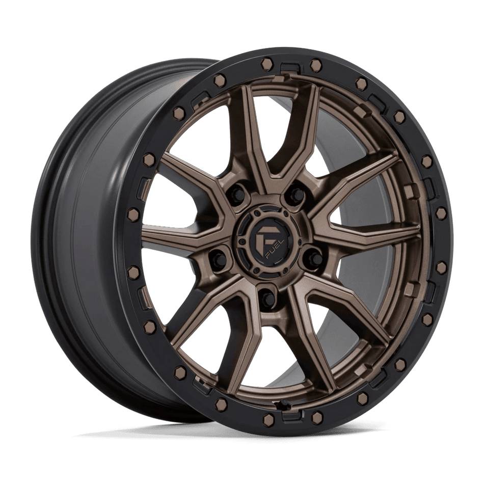 Fuel 1PC D681 REBEL 18x9 ET1 5x139.7 Matte Bronze Black Bead Ring