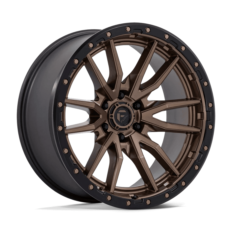 Fuel 1PC D681 REBEL 22x10 ET-13 6x135 Matte Bronze Black Bead Ring
