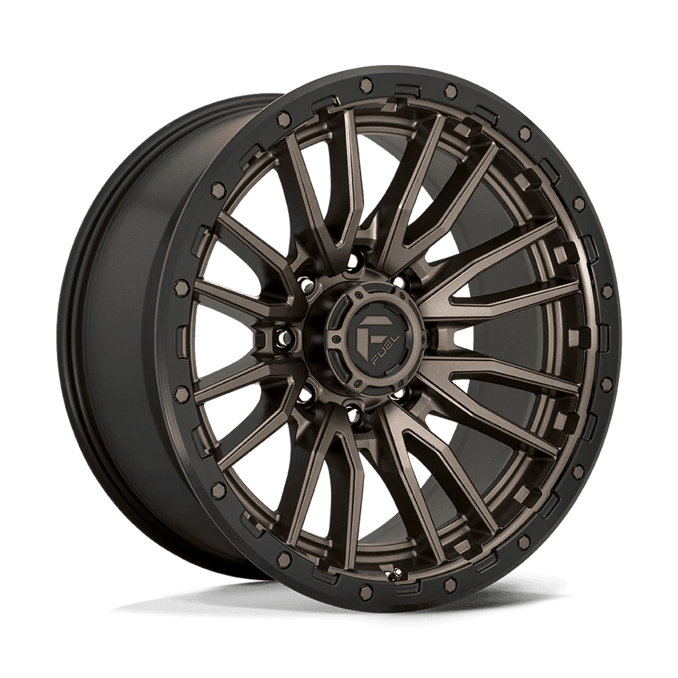 Fuel 1PC D681 REBEL 22x10 ET-18 8x180 Matte Bronze Black Bead Ring