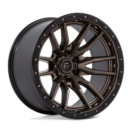 Fuel 1PC D681 REBEL 22x12 ET-44 6x139.7 Matte Bronze Black Bead Ring