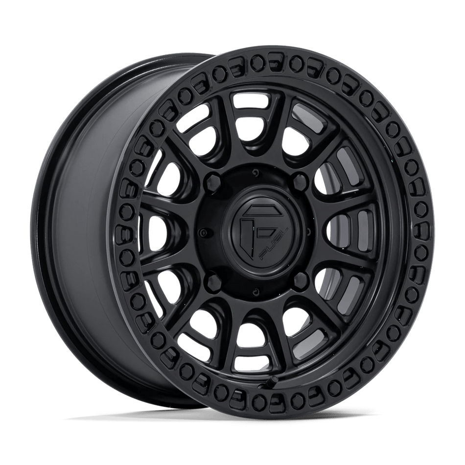 Fuel UTV FV832 CYCLE UTV 15x7 ET10 4x137 Matte Black w/ Gloss Black Lip