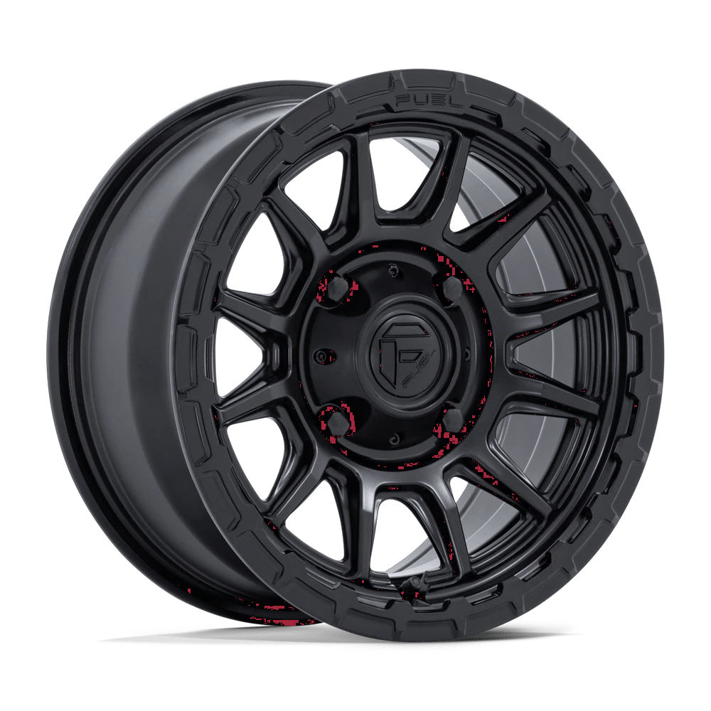 Fuel UTV FV866 PISTON UTV 15x7 ET38 4x137 Matte Black w/ Gloss Black Lip