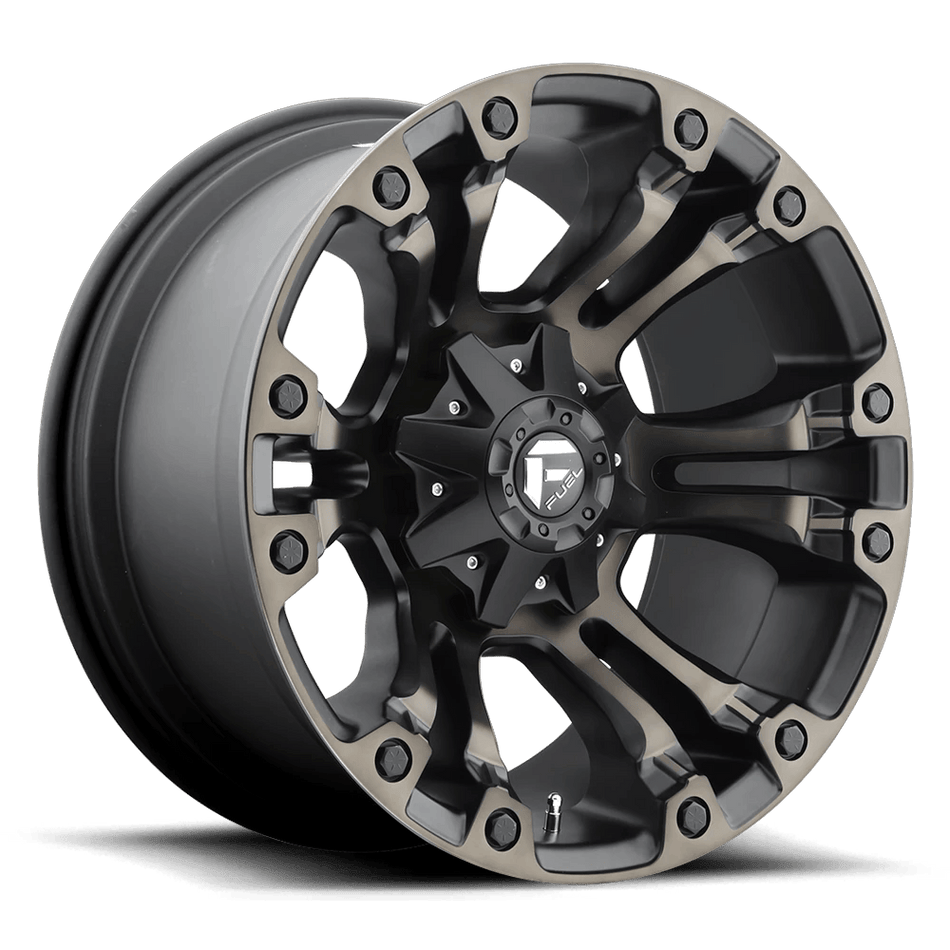 Fuel 1PC D569 VAPOR 20x9 ET1 8x180 Matte Black Double Dark Tint