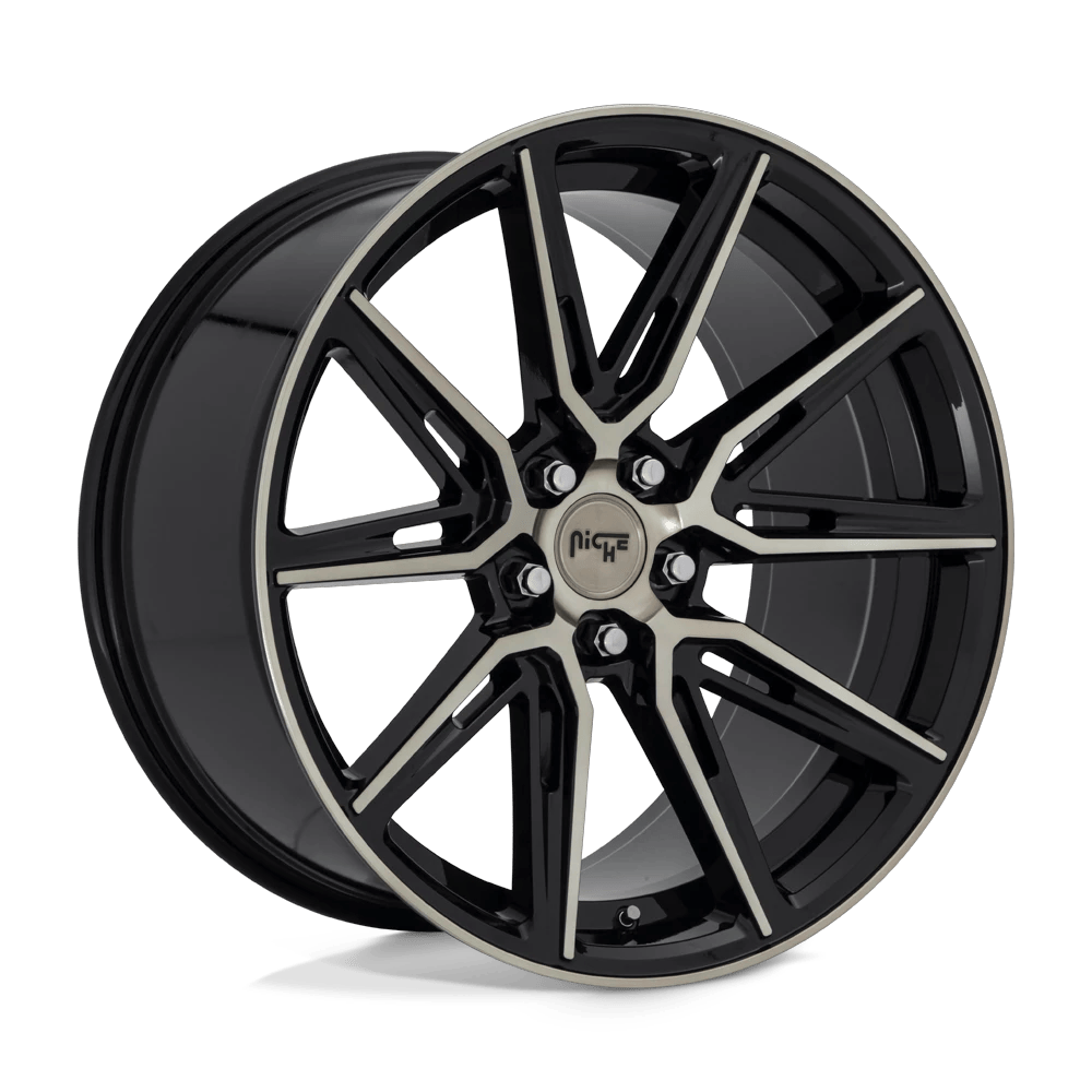 Niche 1PC M219 GEMELLO 20x9 ET35 5x114.3 Gloss Machined Double Dark Tint
