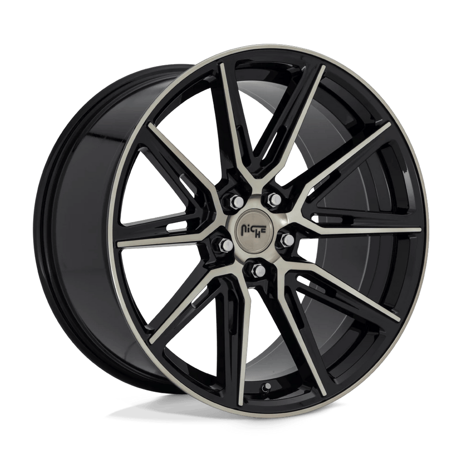 Niche 1PC M219 GEMELLO 20x9 ET35 5x114.3 Gloss Machined Double Dark Tint