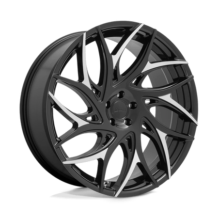 DUB 1PC S259 G.O.A.T. 20x9 ET35 5x114.3 Gloss Black w/ Machined Spokes