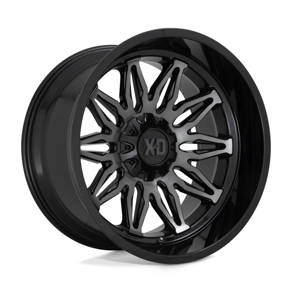 XD XD859 GUNNER 22x12 ET-44 5x127/5.5 Gloss Black Machined w/ Gray Tint