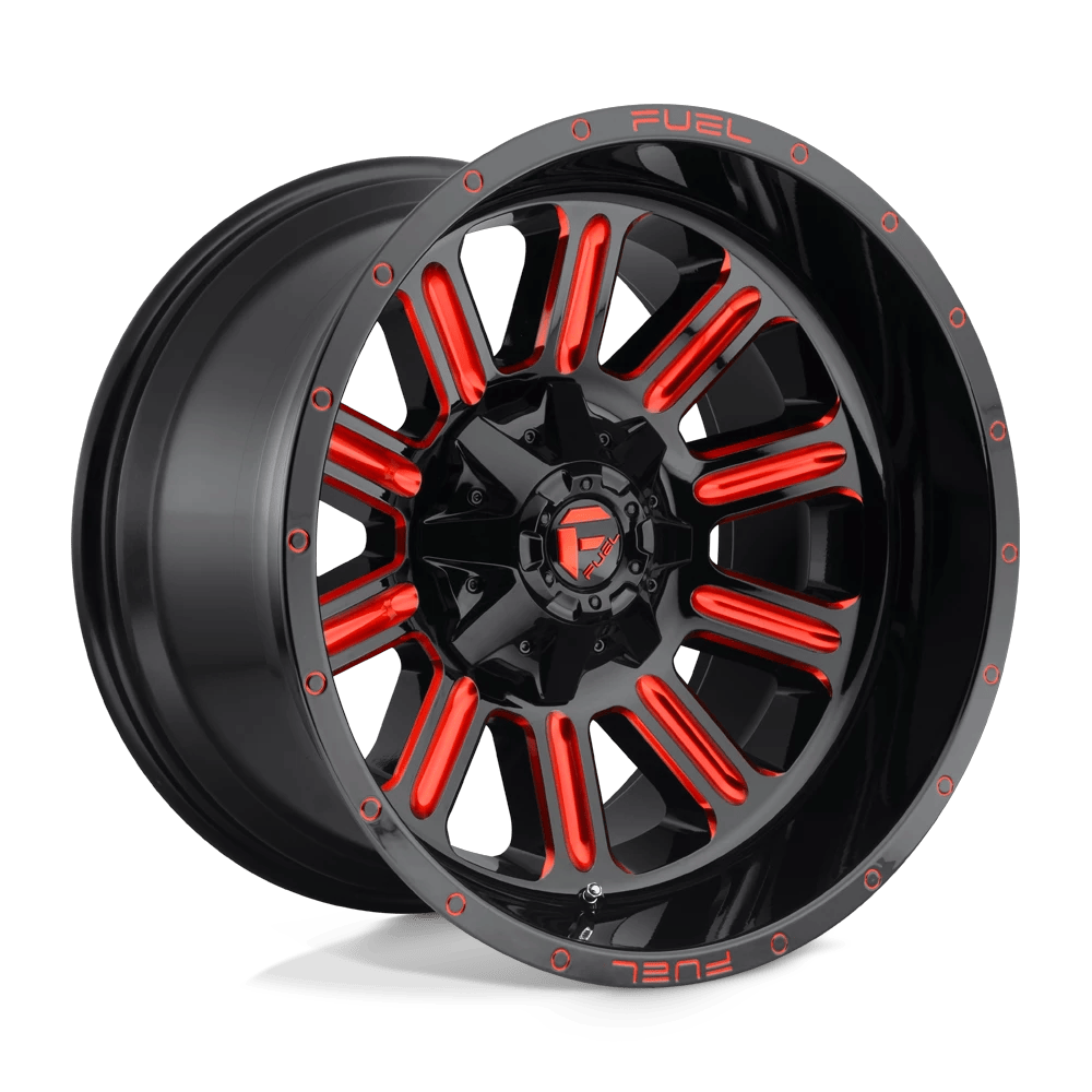 Fuel 1PC D621 HARDLINE 18x9 ET1 5x139.7/150 Gloss Black w/ Red Tint