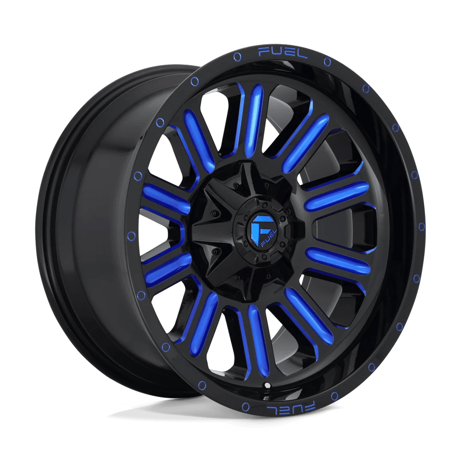 Fuel 1PC D646 HARDLINE 22x12 ET-45 6x135/5.5 Gloss Black w/ Blue Tint