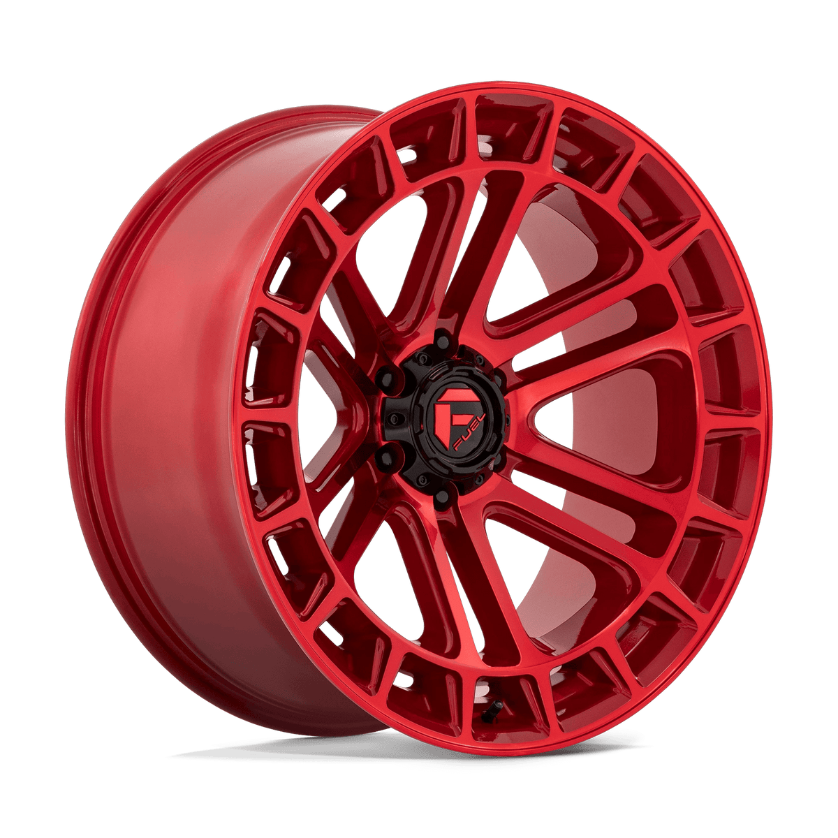 Fuel 1PC D719 HEATER 22x10 ET-13 6x135 Candy Red Machined