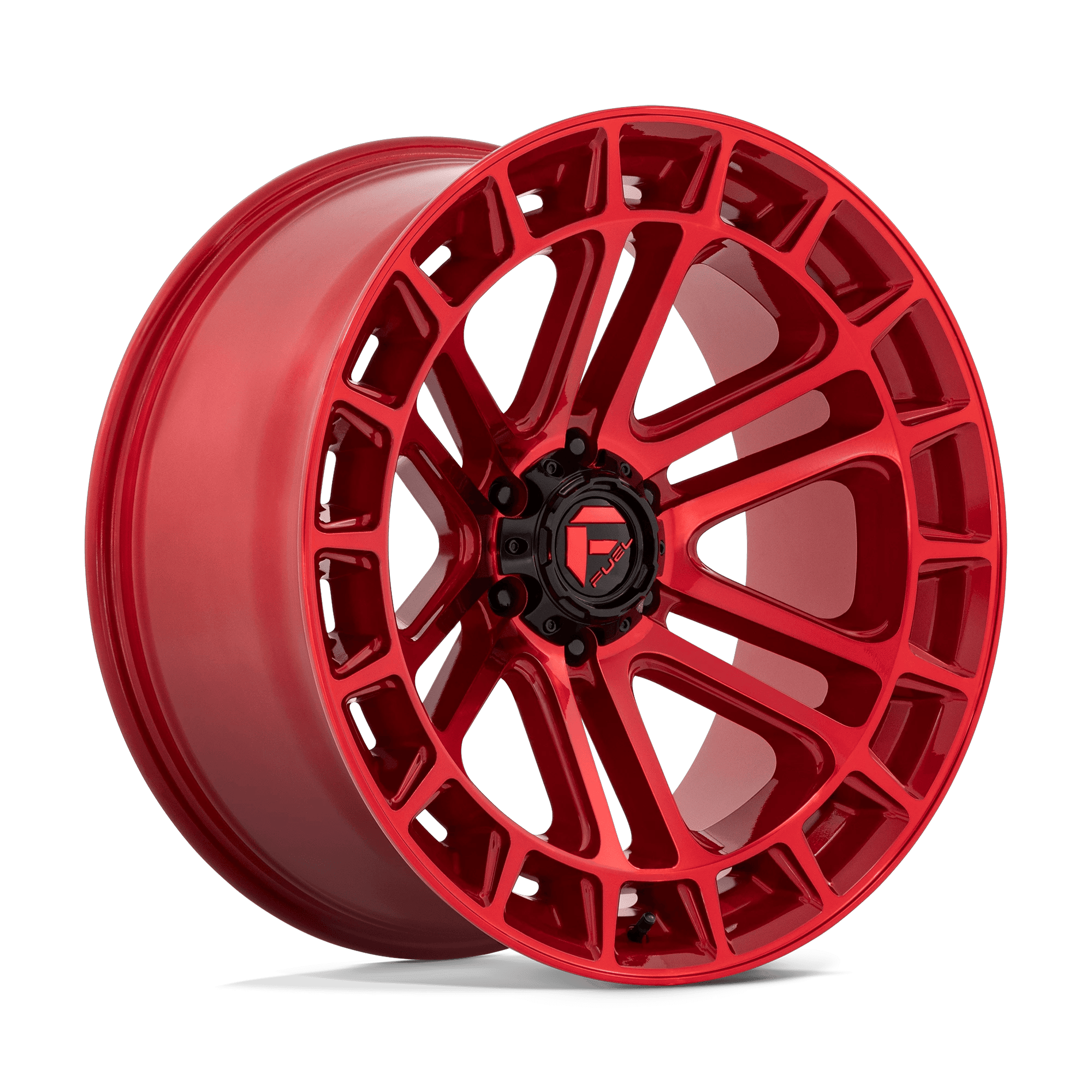 Fuel 1PC D719 HEATER 22x10 ET-13 6x139.7 Candy Red Machined
