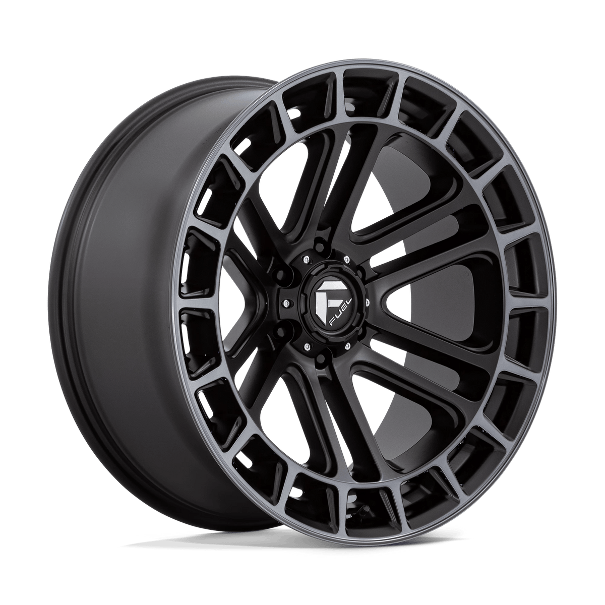 Fuel 1PC D720 HEATER 22x10 ET-13 6x139.7 Matte Black Double Dark Tint Machined