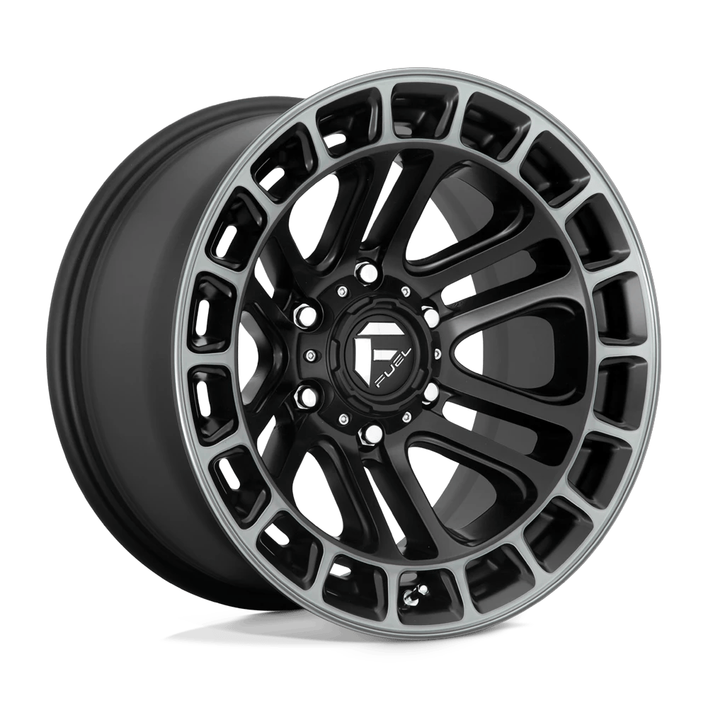 Fuel 1PC D720 HEATER 18x9 ET1 6x139.7 Matte Black Double Dark Tint Machined