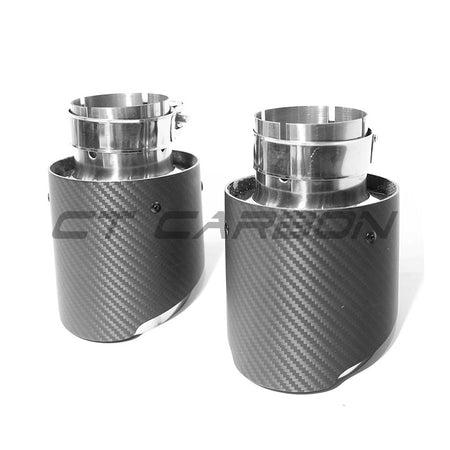 HYUNDAI I30N CARBON FIBRE EXHAUST TIPS-Exhaust Tips-CT CARBON-CT Carbon - High-quality carbon fiber and gloss black aerodynamic parts for premium sports and luxury vehicles.