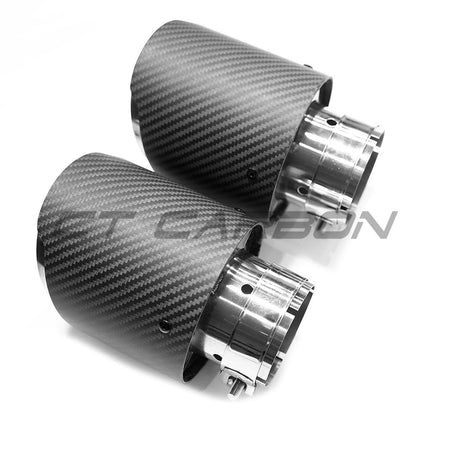 HYUNDAI I30N CARBON FIBRE EXHAUST TIPS-Exhaust Tips-CT CARBON-CT Carbon - High-quality carbon fiber and gloss black aerodynamic parts for premium sports and luxury vehicles.