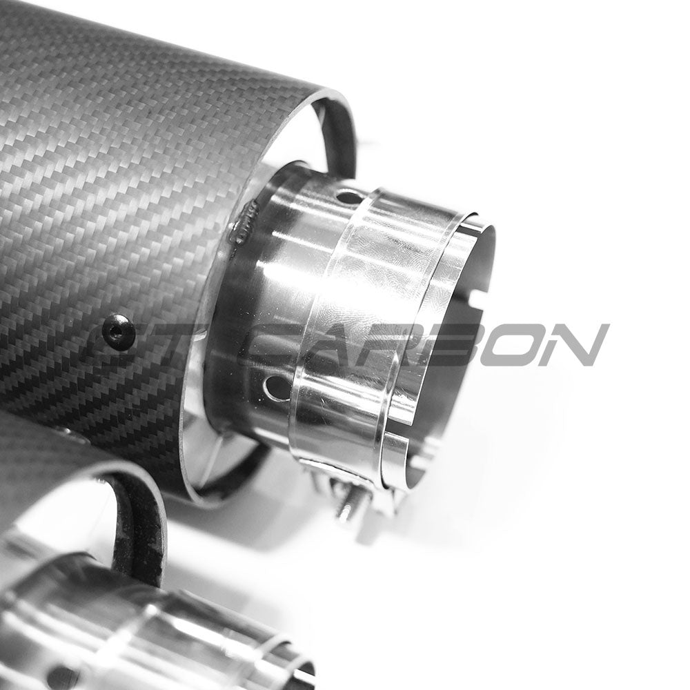 HYUNDAI I30N CARBON FIBRE EXHAUST TIPS-Exhaust Tips-CT CARBON-CT Carbon - High-quality carbon fiber and gloss black aerodynamic parts for premium sports and luxury vehicles.