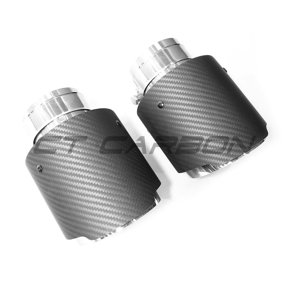 HYUNDAI I30N CARBON FIBRE EXHAUST TIPS-Exhaust Tips-CT CARBON-CT Carbon - High-quality carbon fiber and gloss black aerodynamic parts for premium sports and luxury vehicles.