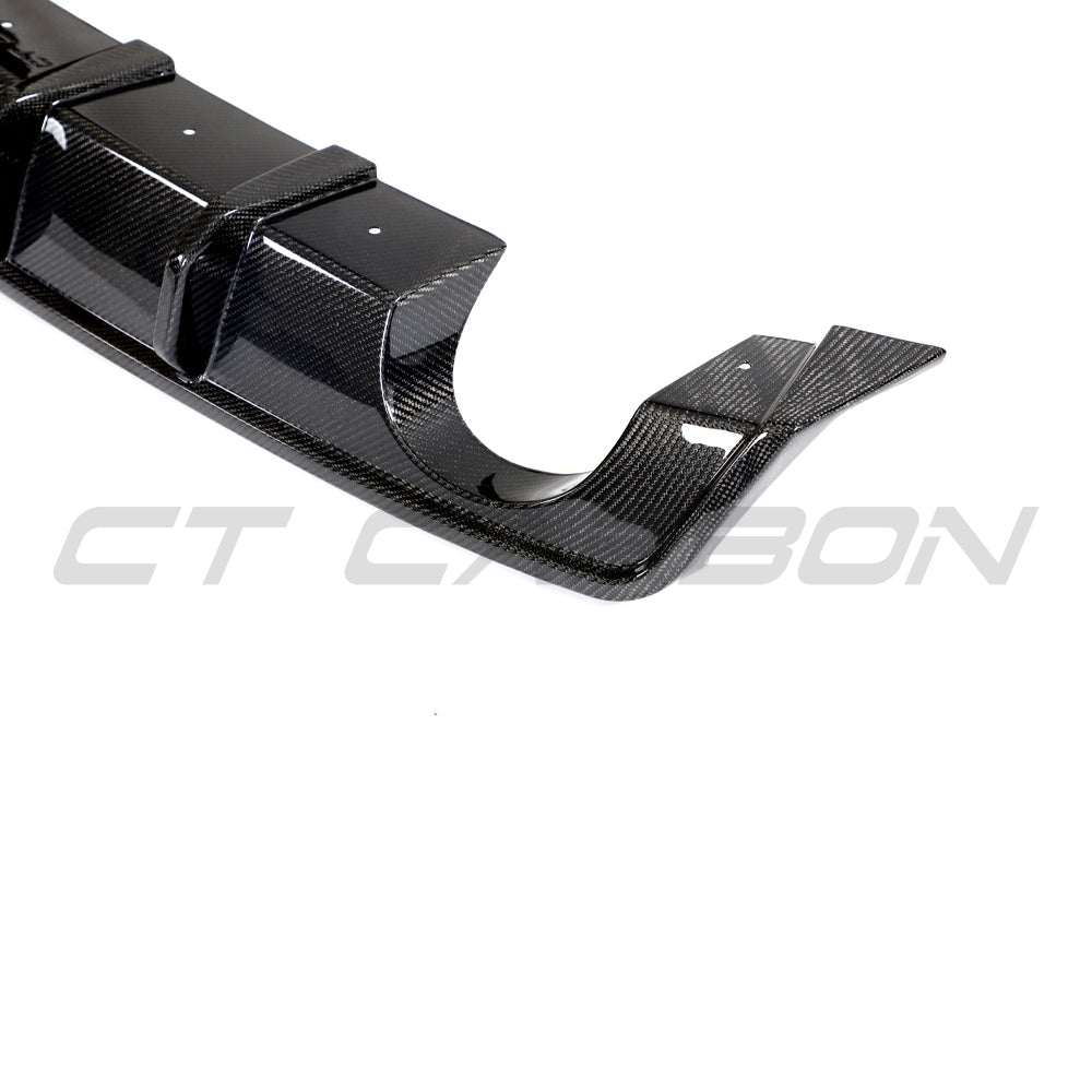 HYUNDAI i30N CARBON FIBRE DIFFUSER (PRE-FACELIFT) - CT DESIGN-Splitter-CT CARBON-CT Carbon - High-quality carbon fiber and gloss black aerodynamic parts for premium sports and luxury vehicles.