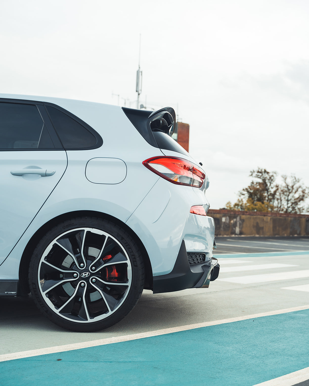 HYUNDAI i30N CARBON FIBRE DIFFUSER (PRE-FACELIFT) - CT DESIGN-Splitter-CT CARBON-CT Carbon - High-quality carbon fiber and gloss black aerodynamic parts for premium sports and luxury vehicles.