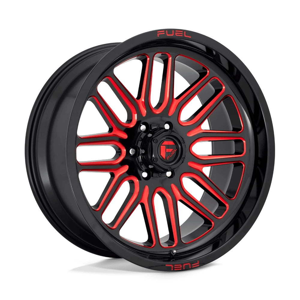 Fuel 1PC D663 IGNITE 20x10 ET-19 6x139.7 Gloss Black w/ Red Tint