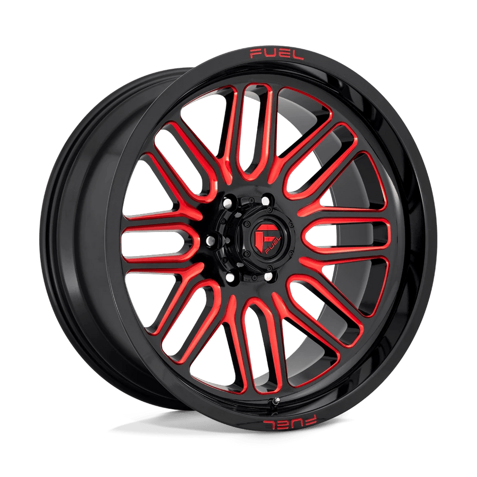 Fuel 1PC D663 IGNITE 20x10 ET-19 6x139.7 Gloss Black w/ Red Tint