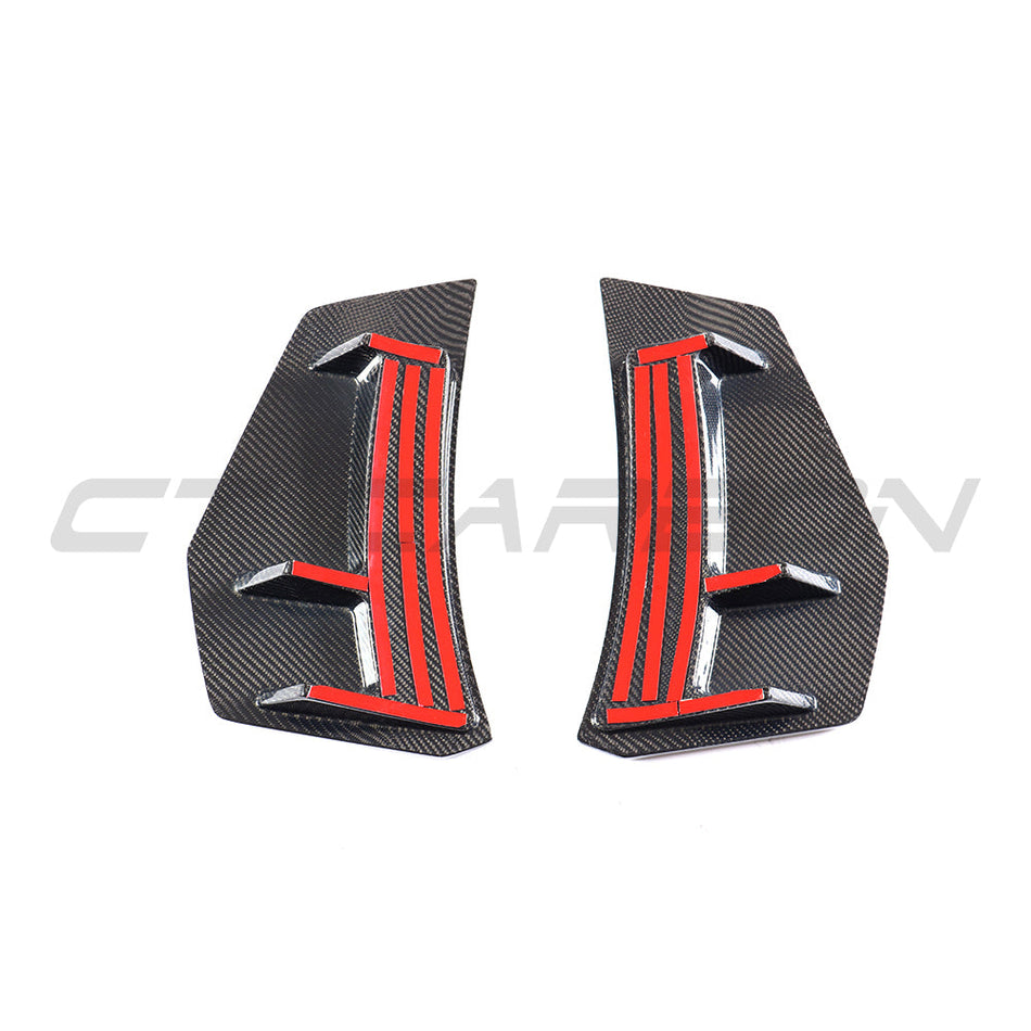 AUDI R8 V10 GEN 2 2015-2019 CARBON FIBRE REAR BUMPER CORNERS