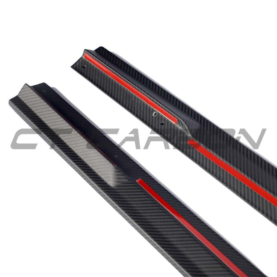 AUDI RS6/RS7 C8 2019+ MATTE CARBON FIBRE SIDE SKIRTS - CT DESIGN