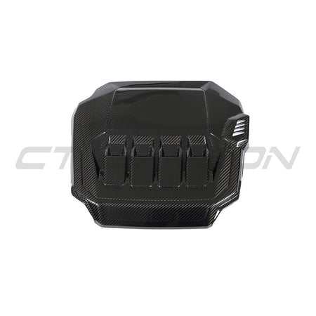 VW GOLF MK8 2020+ GTI CARBON FIBRE ENGINE COVER-Accessories-CT CARBON-CT Carbon - High-quality carbon fiber and gloss black aerodynamic parts for premium sports and luxury vehicles.