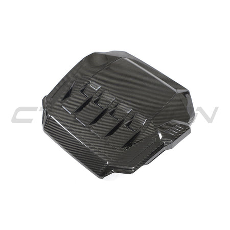 VW GOLF MK8 2020+ GTI CARBON FIBRE ENGINE COVER-Accessories-CT CARBON-CT Carbon - High-quality carbon fiber and gloss black aerodynamic parts for premium sports and luxury vehicles.