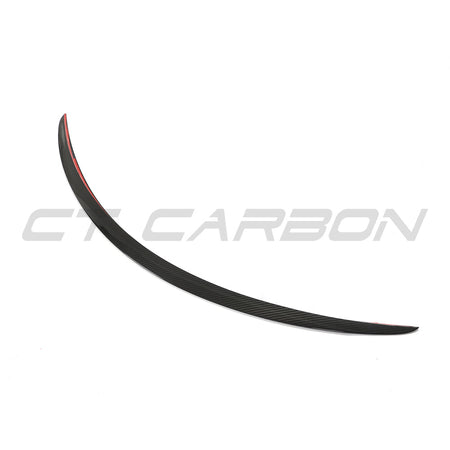 TESLA MODEL S 2013+ CARBON FIBRE SPOILER - V1-Spoiler-CT CARBON-CT Carbon - High-quality carbon fiber and gloss black aerodynamic parts for premium sports and luxury vehicles.