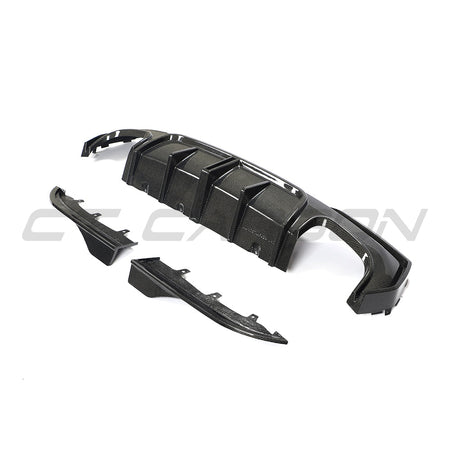 BMW 4 SERIES 2020+ G22/G23 QUAD TIP CARBON FIBRE DIFFUSER-Diffuser-CT CARBON-CT Carbon - High-quality carbon fiber and gloss black aerodynamic parts for premium sports and luxury vehicles.