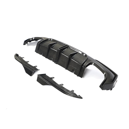 BMW 4 SERIES 2020+ G22/G23 QUAD TIP CARBON FIBRE DIFFUSER-Diffuser-CT CARBON-CT Carbon - High-quality carbon fiber and gloss black aerodynamic parts for premium sports and luxury vehicles.