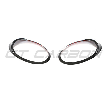 PORSCHE 991 911 2012-2021 CARBON FIBRE HEADLIGHT EYEBROWS-Accessories-CT CARBON-CT Carbon - High-quality carbon fiber and gloss black aerodynamic parts for premium sports and luxury vehicles.