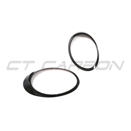 PORSCHE 991 911 2012-2021 CARBON FIBRE HEADLIGHT EYEBROWS-Accessories-CT CARBON-CT Carbon - High-quality carbon fiber and gloss black aerodynamic parts for premium sports and luxury vehicles.